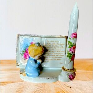 PRAYER BOX porcelain 1956 L&M antique prayer keeper